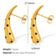 EH794 Black Diamond Gold Earrings Picture2